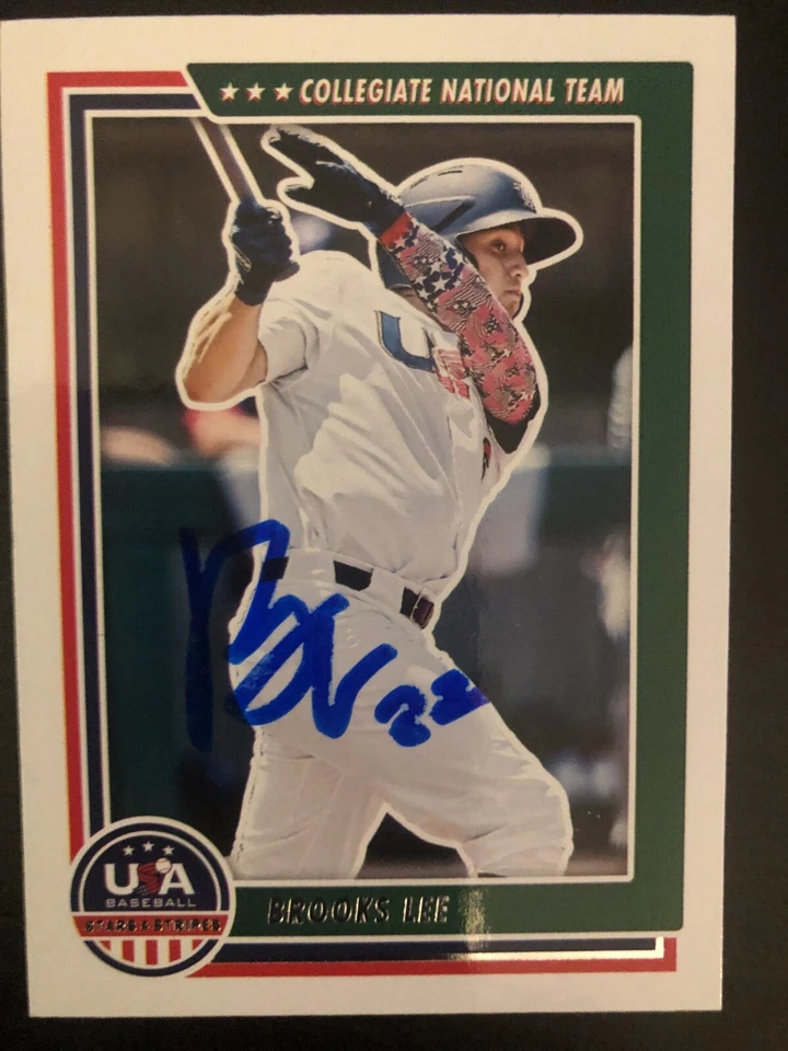 Minnesota Twins BROOKS LEE autographed 2022 Panini USA Baseball Stars & Stripes - Image 1 of 1