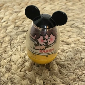 Vintage Weebles Walt Disney Karen Mickey Mouse Ohren gelb Mouseketeer - Bild 1 von 2