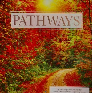 2026 Inspirational Wall Calendar PATHWAYS Scripture Quotes 12 Month 12” X 24” - Picture 1 of 2