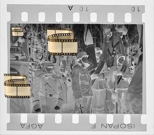 Original Negativ 4x3,5cm - Lübeck Holstein - Soldaten - Bild 1 von 1