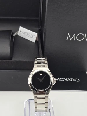 Movado Defio Women’s Black Dial Stainless Steel Watch - 0606334 ($995 MSRP) - image 1 of 4