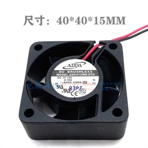 Ventilador de refrigeración de doble bola AD0412MB-D50 4015 DC12V 0,10A 4 CM 2 hilos - Imagen 1 de 5