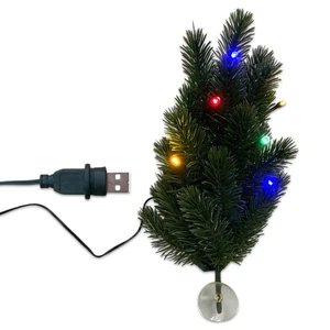 Albero di Natale LED con Ventosa USB 12V 24V Decorazione Interno Oldschool Camion - Foto 1 di 3