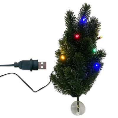 LED Sapin avec Ventouse USB 12V 24V Intérieur Décoration Vieille Ecole Camion - Photo 1/3