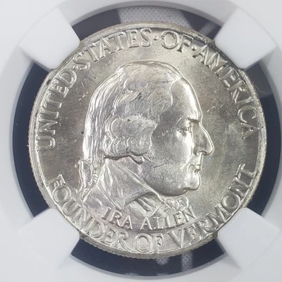 NGC MS64 1927-P US Vermont Commemorative - "Fantastic Eye Appeal" High Grade - Image 1 of 4