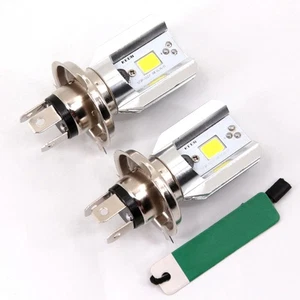 Motorcycle LED Headlight H4 Hi Lo 20W 2000LM M4-H4 HS1 COB Headlamp Bulb White - Picture 1 of 7