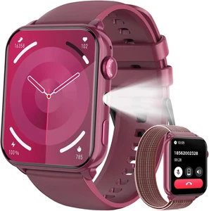 Smartwatch Donna, 1.91" Orologio Smartwatch Con LED Torcia, Effettua/Risposta Ch - Foto 1 di 12