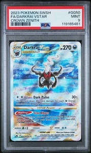 2023 POKEMON CROWN ZENITH #GG50 FULL ART DARKRAI VSTAR PSA 9 - Picture 1 of 2