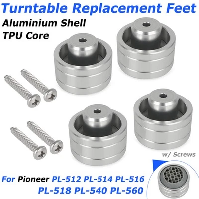 For Pioneer PL-518 PL-540 PL-560 PL-512 PL-514 PL-516 Turntable Replacement Feet - Image 1 of 4
