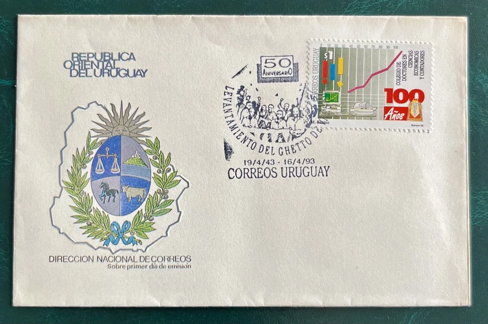 URUGUAY - * "WARSAW GHETTO UPRISING" - FDC - Image 1 of 1