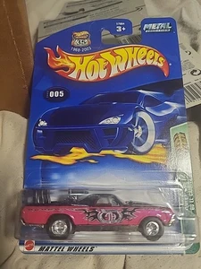 Hot Wheels '68 El Camino Pink & Black 2003 Treasure Hunt #5/12 with Real Riders - Picture 1 of 2