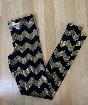 Black Milk Clothing Black Gold Zig Zag Leggings Medium M - Image 1 of 4