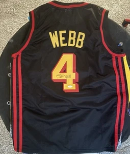 Spud Webb Autographed Atlanta Hawks Basketball Jersey - Picture 1 of 2