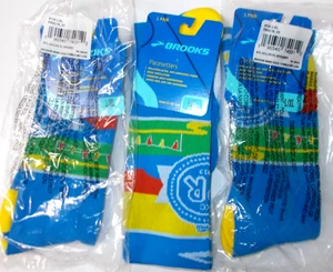 NEW (3 pair) Brooks Pacesetter Collection Running Crew Socks L/XL Made In USA! - Picture 1 of 3