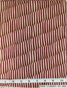 Cape Liberty Deb Strain Moda Sew Quilt Fabric 1.5yds Red/Cream Wavy Stripes - Picture 1 of 2