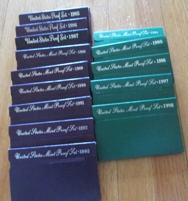 1984 - 1998 Proof Sets U.S. Mint 15 Proof Set S San Francisco Mint with COA - Image 1 of 4