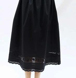 Schwarze Baumwolle Petticoat/Schwarze Spitze Vinta (auf Bestellung hergestellt) weiße Baumwollslips - Bild 1 von 46