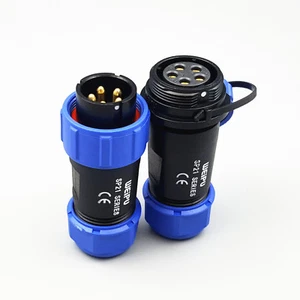 1Set SP21 IP68 5 Pins Circular Aviation Waterproof Plug Cable Butt Connectors - Picture 1 of 5