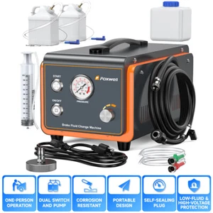 FOXWELL RT1000 Electric Fluid Brake Pressure Bleeder Kit Oil Exchanger Machine - Imagen 1 de 16