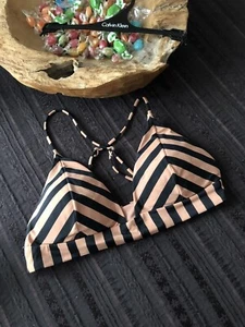 H&M HM Triangle Bikini Top S M 36/38 NEW XXL Double Strong Lined Salmon - Picture 1 of 6