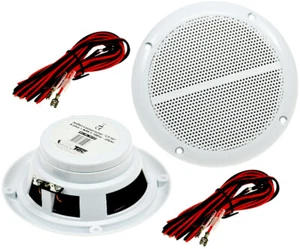 Wasserdichte Deckenlautsprecher Weiß A64 Einbaulautsprecher für Bad Decke 80W - Bild 1 von 7