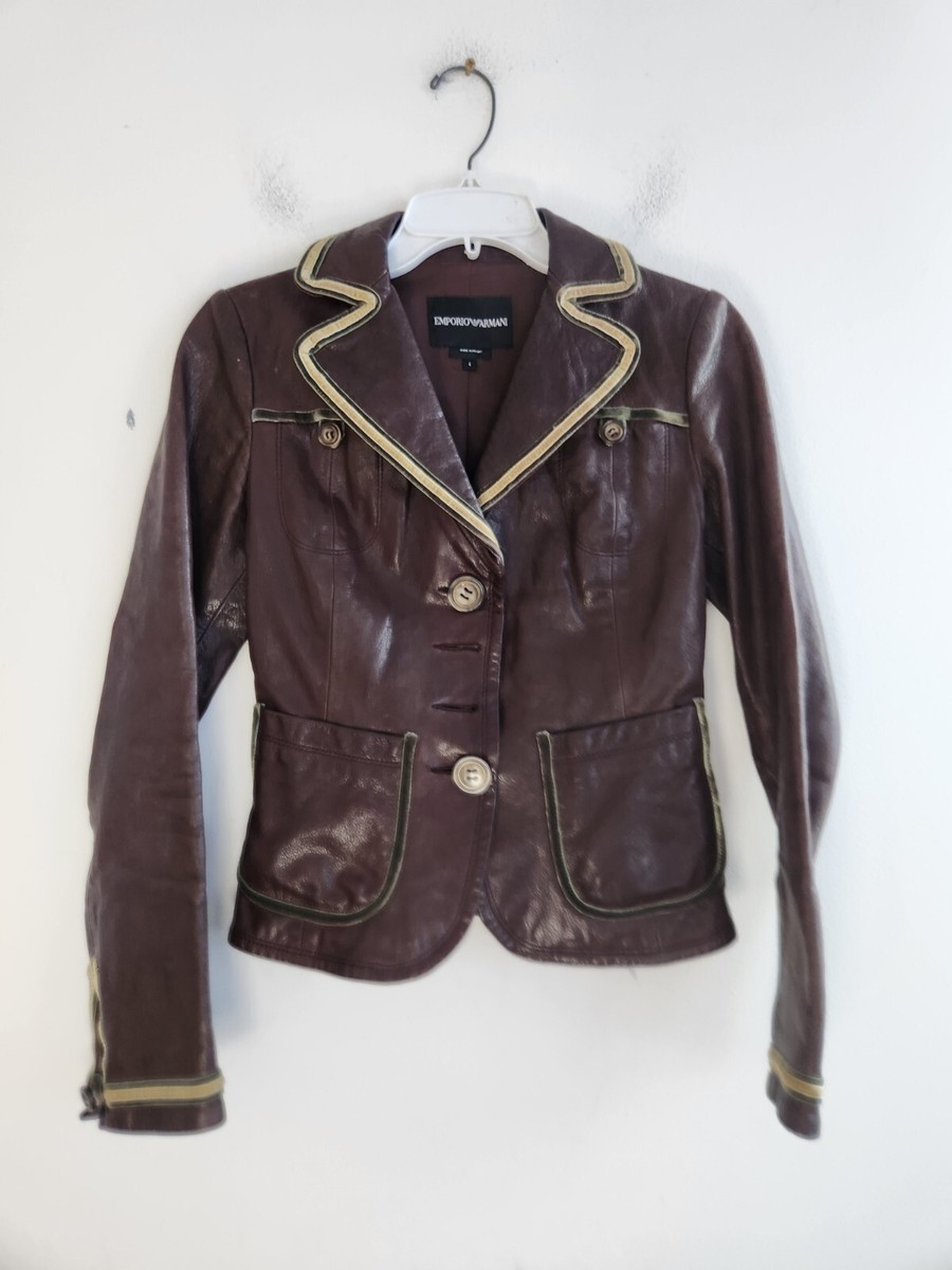 Emporio Armani Leather Outer Shell Coats, Jackets & Vests Emporio Armani Leather Outer Shell Coats, Jackets & Vests