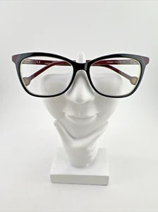 Carolina Herrera VHE806K Eyeglasses Frames Black/Purple 0700 54-15-135 New READ! - Picture 1 of 6