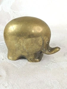 Vintage Messing Elefant Figur Skulptur 2 3/8 Zoll - Bild 1 von 7