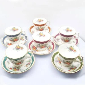 Royal Albert Servizio da té 6 pezzi porcellana inglese smalti e finiture in oro - Imagen 1 de 1
