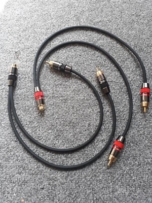 Van damme 100cm RCA PHONO Y SPLITTER CABLE 1 Female to 2 x Male PAIR - Image 1 of 3