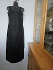Hennes Collection Women&#39;s Sleeveless Long Dress Size 12. Black Linen. New