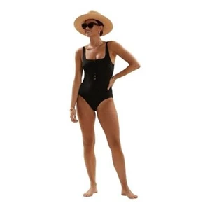 & Other Stories costume da bagno donna con bottoni pezzo unico nero taglia 14 - Foto 1 di 8