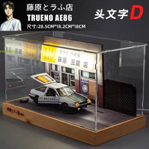 Modello AE86 Lega Iniziale D Fujiwara Tofu Negozio Scena Modello Ornamenti Regali Natale - Foto 1 di 23