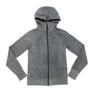 Felpa con cappuccio Lululemon Scuba pile cotone leggero donna taglia 4 macchie full zip - Foto 1 di 7