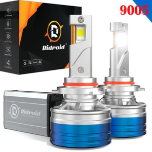 RIDROID 9005 HB3 LED Headlight Bulb White 6500K 300W 30000LM High Beam/Low Beam - Foto 1 di 11