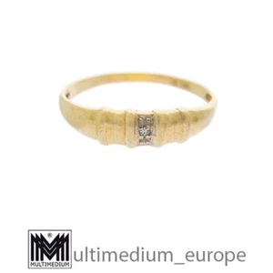 Anillo de dedo de oro amarillo 585 diamante anillo de oro de 14 quilates diamante - Imagen 1 de 5