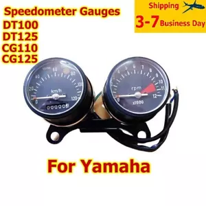 G5 Speedometer Gauges Tachometer For Yamaha DT100 DT125 CG110 CG125 Speedo New - Bild 1 von 3