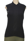 White Stag Women's Mock Turtleneck Sleeveless Sweater  Black Size Xl