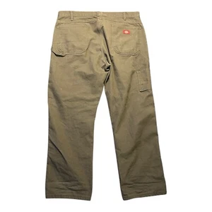 Dickies Carpenter Hose 40x30 grün distressed verwaschen Arbeitskleidung Vintage Skater getragen - Bild 1 von 3
