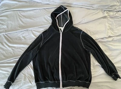 Avenue Algodón Poliéster Sudadera con Capucha Sudadera Chaqueta - Borde Negro/Rosa Con Cremallera Foto 1 de 4