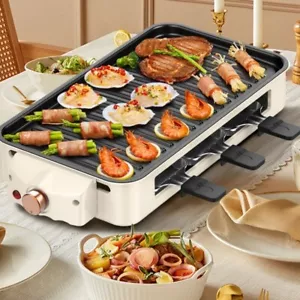 Indoor Grill 1500W Electric Smokeless Grill with Non-stick Removable Grill Plate - Picture 1 of 14