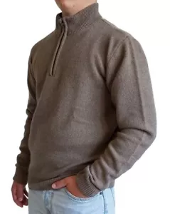 Herren 100% Cashmere Stehkragen Grobstrick Pullover M 2XL 4 Farben Made in Italy - Bild 1 von 18