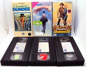 PAUL HOGAN 3 VHS LOT ALMOST AN ANGEL Crocodile Dundee I & II 80s 90s Comedy CC - Picture 1 of 13