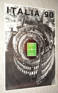 ITALIA 90 MONDIALI CALCIO - POSTER MANIFESTO - ALBERTO BURRI - 70 X 100 cm. - Foto 1 di 4
