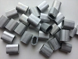 10x Aluminium Crimp Beschläge für 5mm Stahldraht Seil Edelstahl Rigging - Bild 1 von 3
