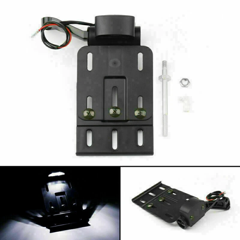 LED Light Mount License Plate Fits  Sportster 1200 Custom XL1200C 04-16 BLK AV Foto 1 de 4