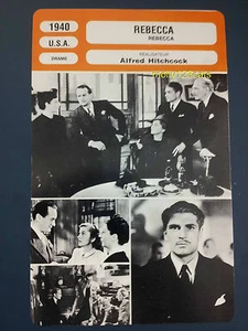 Alfred Hitchcock Rebecca Joan Fontaine Laurence Olivier French Trade Card  - Picture 1 of 1