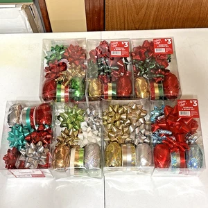 Holiday Style Christmas Ribbons & Bows Set X 7, Each Set has 12 Count, All NIP - Picture 1 of 2