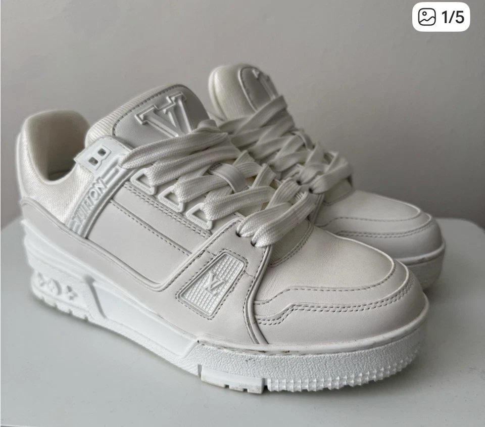 Louis Vuitton authentic White Trainers With dust Bags - Image 1 of 3