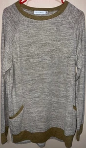 GADEWAKE Maglione Donna Grigio Medio Oliva Cotone Poliestere - Foto 1 di 10